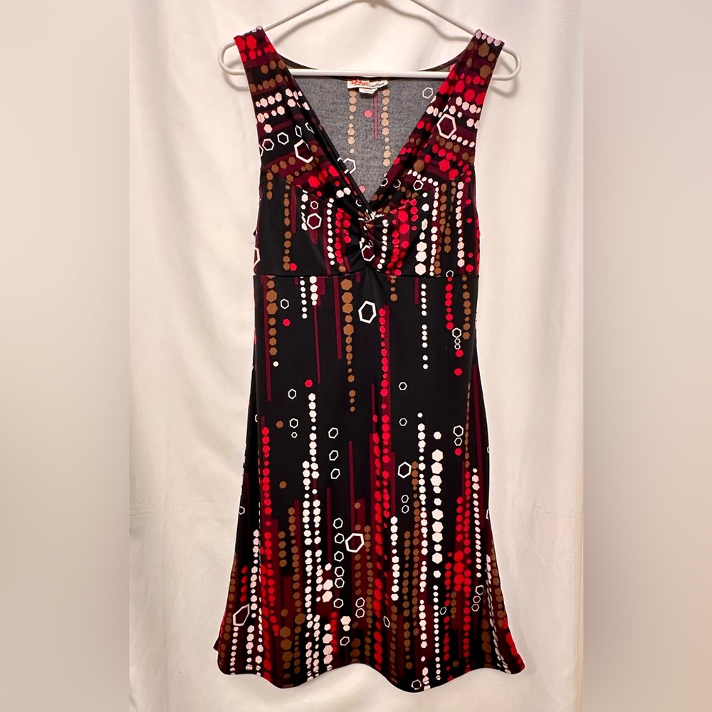 Azura Clothing Geometric Print Sleeveless Dress – Size M (Made in USA)